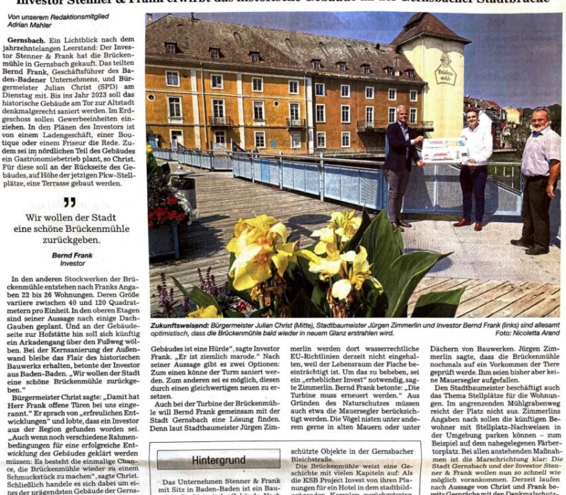 Zeitungsartikel Brückenmühle